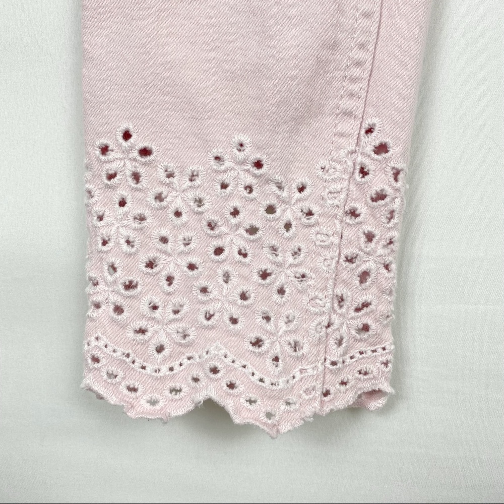 Ted Baker London Massiee Pastel Pink Eyelet Embroidered Skinny Jeans - Picture 11 of 16